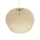 GLOBOSTAR® BERMUDA 01709 Boho Κρεμαστό Φωτιστικό Οροφής με Ντουί 1 x E27 AC 220-240V IP20 - Μπεζ - Μ55 x Π55 x Y26cm