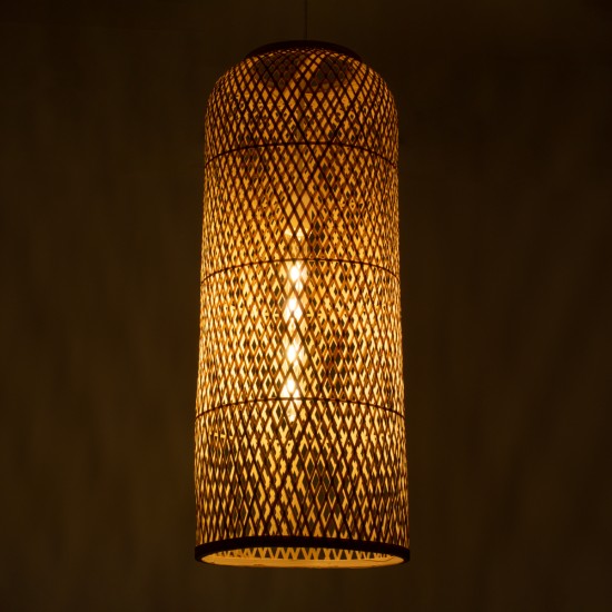 GLOBOSTAR® CALERO 01711 Boho Κρεμαστό Φωτιστικό Οροφής με Ντουί 1 x E27 AC 220-240V IP20 - Μπεζ - Μ30 x Π30 x Υ70cm GLOBOSTAR® CALERO 01711 Boho Κρεμαστό Φωτιστικό Οροφής με Ντουί 1 x E27 AC 220-240V IP20 - Μπεζ - Μ30 x Π30 x Υ70cm