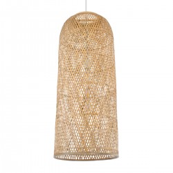 GLOBOSTAR® CALERO 01712 Boho Κρεμαστό Φωτιστικό Οροφής με Ντουί 1 x E27 AC 220-240V IP20 - Μπεζ - Μ40 x Π40 x Υ90cm