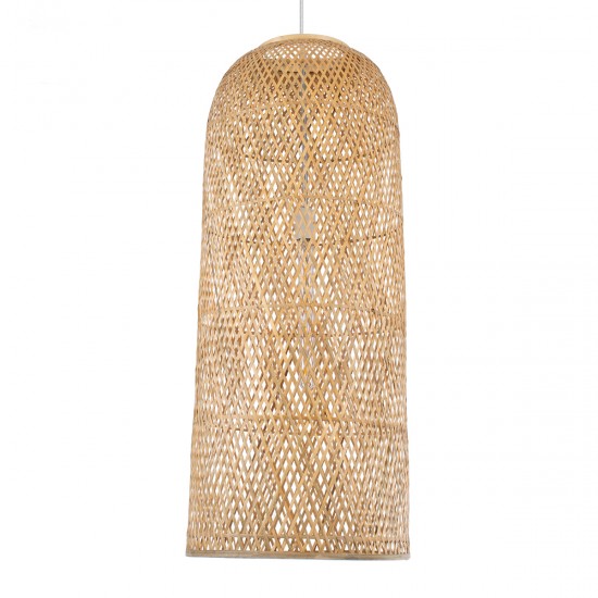 GLOBOSTAR® CALERO 01712 Boho Κρεμαστό Φωτιστικό Οροφής με Ντουί 1 x E27 AC 220-240V IP20 - Μπεζ - Μ40 x Π40 x Υ90cm