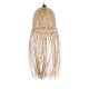GLOBOSTAR® MANILA 01713 Boho Κρεμαστό Φωτιστικό Οροφής με Ντουί 1 x E27 AC 220-240V IP20 - Μπεζ - Μ25 x Π25 x Υ60cm