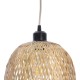 GLOBOSTAR® MANILA 01713 Boho Κρεμαστό Φωτιστικό Οροφής με Ντουί 1 x E27 AC 220-240V IP20 - Μπεζ - Μ25 x Π25 x Υ60cm
