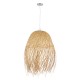GLOBOSTAR® MANILA 01714 Boho Κρεμαστό Φωτιστικό Οροφής με Ντουί 1 x E27 AC 220-240V IP20 - Μπεζ - Μ45 x Π45 x Υ60cm