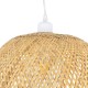 GLOBOSTAR® MANILA 01714 Boho Κρεμαστό Φωτιστικό Οροφής με Ντουί 1 x E27 AC 220-240V IP20 - Μπεζ - Μ45 x Π45 x Υ60cm