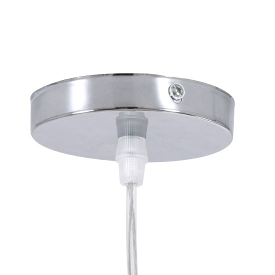 GLOBOSTAR® MANILA 01714 Boho Κρεμαστό Φωτιστικό Οροφής με Ντουί 1 x E27 AC 220-240V IP20 - Μπεζ - Μ45 x Π45 x Υ60cm