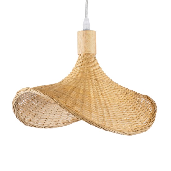 GLOBOSTAR® CUBA 01715 Boho Κρεμαστό Φωτιστικό Οροφής με Ντουί 1 x E27 AC 220-240V IP20 - Μπεζ - Μ33 x Π30 x Υ22cm GLOBOSTAR® CUBA 01715 Boho Κρεμαστό Φωτιστικό Οροφής με Ντουί 1 x E27 AC 220-240V IP20 - Μπεζ - Μ33 x Π30 x Υ22cm