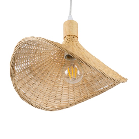 GLOBOSTAR® CUBA 01715 Boho Κρεμαστό Φωτιστικό Οροφής με Ντουί 1 x E27 AC 220-240V IP20 - Μπεζ - Μ33 x Π30 x Υ22cm GLOBOSTAR® CUBA 01715 Boho Κρεμαστό Φωτιστικό Οροφής με Ντουί 1 x E27 AC 220-240V IP20 - Μπεζ - Μ33 x Π30 x Υ22cm