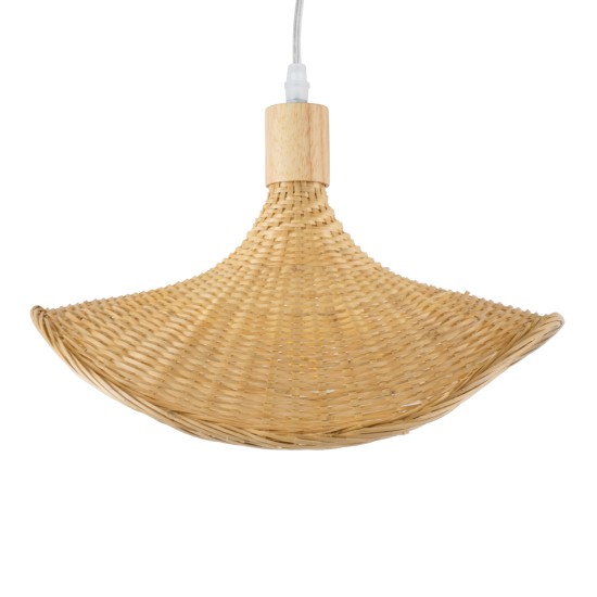 GLOBOSTAR® CUBA 01715 Boho Κρεμαστό Φωτιστικό Οροφής με Ντουί 1 x E27 AC 220-240V IP20 - Μπεζ - Μ33 x Π30 x Υ22cm GLOBOSTAR® CUBA 01715 Boho Κρεμαστό Φωτιστικό Οροφής με Ντουί 1 x E27 AC 220-240V IP20 - Μπεζ - Μ33 x Π30 x Υ22cm
