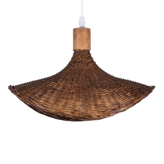 GLOBOSTAR® CUBA 01716 Boho Κρεμαστό Φωτιστικό Οροφής με Ντουί 1 x E27 AC 220-240V IP20 - Καφέ - Μ33 x Π30 x Υ22cm GLOBOSTAR® CUBA 01716 Boho Κρεμαστό Φωτιστικό Οροφής με Ντουί 1 x E27 AC 220-240V IP20 - Καφέ - Μ33 x Π30 x Υ22cm