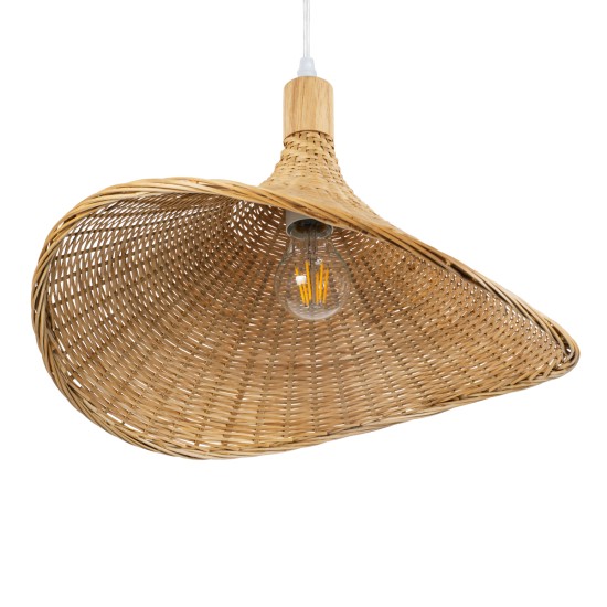 GLOBOSTAR® CUBA 01717 Boho Κρεμαστό Φωτιστικό Οροφής με Ντουί 1 x E27 AC 220-240V IP20 - Μπεζ - Μ43 x Π40 x Υ28cm GLOBOSTAR® CUBA 01717 Boho Κρεμαστό Φωτιστικό Οροφής με Ντουί 1 x E27 AC 220-240V IP20 - Μπεζ - Μ43 x Π40 x Υ28cm