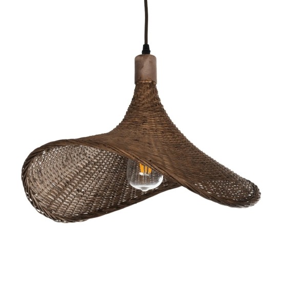 GLOBOSTAR® CUBA 01718 Boho Κρεμαστό Φωτιστικό Οροφής με Ντουί 1 x E27 AC 220-240V IP20 - Καφέ - Μ43 x Π40 x Y28cm GLOBOSTAR® CUBA 01718 Boho Κρεμαστό Φωτιστικό Οροφής με Ντουί 1 x E27 AC 220-240V IP20 - Καφέ - Μ43 x Π40 x Y28cm