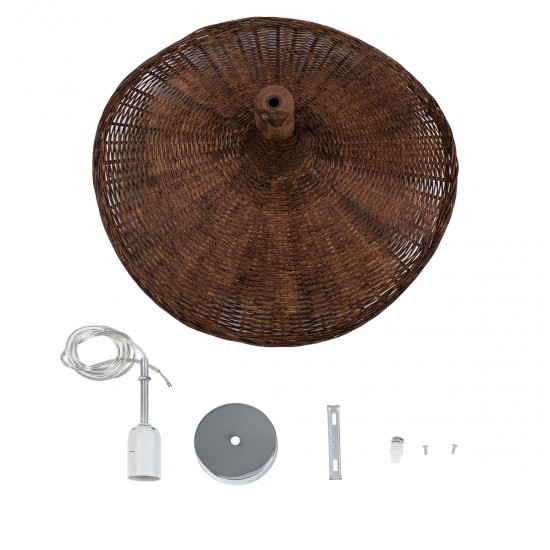 GLOBOSTAR® CUBA 01718 Boho Κρεμαστό Φωτιστικό Οροφής με Ντουί 1 x E27 AC 220-240V IP20 - Καφέ - Μ43 x Π40 x Y28cm GLOBOSTAR® CUBA 01718 Boho Κρεμαστό Φωτιστικό Οροφής με Ντουί 1 x E27 AC 220-240V IP20 - Καφέ - Μ43 x Π40 x Y28cm