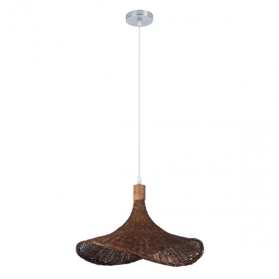 GLOBOSTAR® CUBA 01718 Boho Κρεμαστό Φωτιστικό Οροφής με Ντουί 1 x E27 AC 220-240V IP20 - Καφέ - Μ43 x Π40 x Y28cm GLOBOSTAR® CUBA 01718 Boho Κρεμαστό Φωτιστικό Οροφής με Ντουί 1 x E27 AC 220-240V IP20 - Καφέ - Μ43 x Π40 x Y28cm