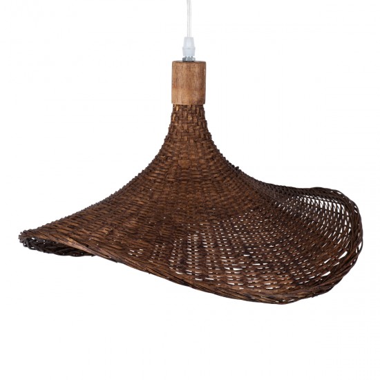 GLOBOSTAR® CUBA 01718 Boho Κρεμαστό Φωτιστικό Οροφής με Ντουί 1 x E27 AC 220-240V IP20 - Καφέ - Μ43 x Π40 x Y28cm GLOBOSTAR® CUBA 01718 Boho Κρεμαστό Φωτιστικό Οροφής με Ντουί 1 x E27 AC 220-240V IP20 - Καφέ - Μ43 x Π40 x Y28cm