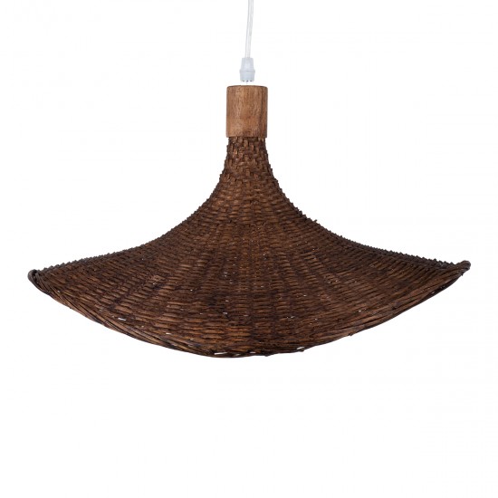 GLOBOSTAR® CUBA 01718 Boho Κρεμαστό Φωτιστικό Οροφής με Ντουί 1 x E27 AC 220-240V IP20 - Καφέ - Μ43 x Π40 x Y28cm GLOBOSTAR® CUBA 01718 Boho Κρεμαστό Φωτιστικό Οροφής με Ντουί 1 x E27 AC 220-240V IP20 - Καφέ - Μ43 x Π40 x Y28cm