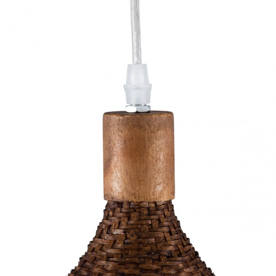 GLOBOSTAR® CUBA 01718 Boho Κρεμαστό Φωτιστικό Οροφής με Ντουί 1 x E27 AC 220-240V IP20 - Καφέ - Μ43 x Π40 x Y28cm GLOBOSTAR® CUBA 01718 Boho Κρεμαστό Φωτιστικό Οροφής με Ντουί 1 x E27 AC 220-240V IP20 - Καφέ - Μ43 x Π40 x Y28cm