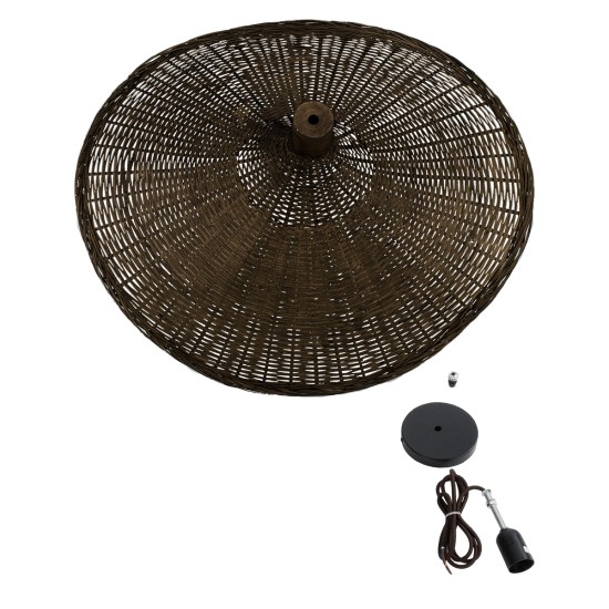 GLOBOSTAR® CUBA 01720 Boho Κρεμαστό Φωτιστικό Οροφής με Ντουί 1 x E27 AC 220-240V IP20 - Καφέ - Μ53 x Π53 x Υ30cm GLOBOSTAR® CUBA 01720 Boho Κρεμαστό Φωτιστικό Οροφής με Ντουί 1 x E27 AC 220-240V IP20 - Καφέ - Μ53 x Π53 x Υ30cm
