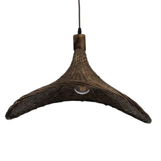 GLOBOSTAR® CUBA 01720 Boho Κρεμαστό Φωτιστικό Οροφής με Ντουί 1 x E27 AC 220-240V IP20 - Καφέ - Μ53 x Π53 x Υ30cm GLOBOSTAR® CUBA 01720 Boho Κρεμαστό Φωτιστικό Οροφής με Ντουί 1 x E27 AC 220-240V IP20 - Καφέ - Μ53 x Π53 x Υ30cm