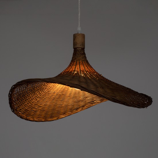 GLOBOSTAR® CUBA 01720 Boho Κρεμαστό Φωτιστικό Οροφής με Ντουί 1 x E27 AC 220-240V IP20 - Καφέ - Μ53 x Π53 x Υ30cm GLOBOSTAR® CUBA 01720 Boho Κρεμαστό Φωτιστικό Οροφής με Ντουί 1 x E27 AC 220-240V IP20 - Καφέ - Μ53 x Π53 x Υ30cm