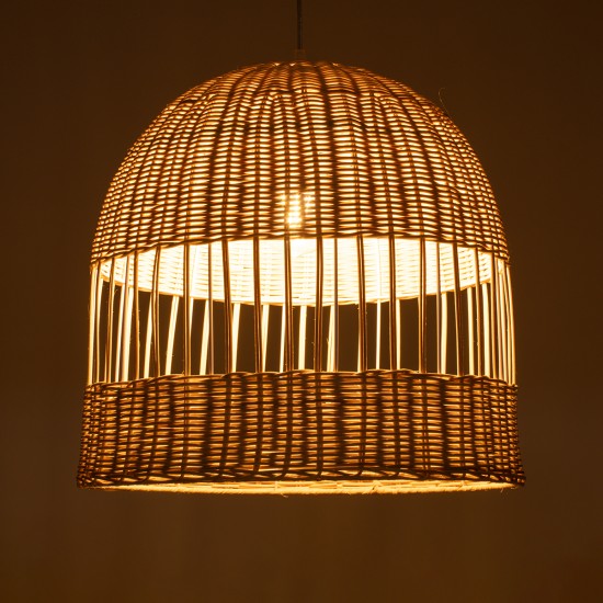 GLOBOSTAR® LUCIA 01725 Boho Κρεμαστό Φωτιστικό Οροφής με Ντουί 1 x E27 AC 220-240V IP20 - Μπεζ - Μ40 x Π40 x Y34cm GLOBOSTAR® LUCIA 01725 Boho Κρεμαστό Φωτιστικό Οροφής με Ντουί 1 x E27 AC 220-240V IP20 - Μπεζ - Μ40 x Π40 x Y34cm