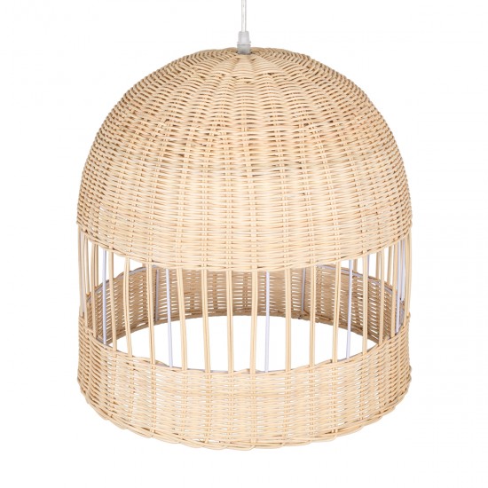 GLOBOSTAR® LUCIA 01725 Boho Κρεμαστό Φωτιστικό Οροφής με Ντουί 1 x E27 AC 220-240V IP20 - Μπεζ - Μ40 x Π40 x Y34cm GLOBOSTAR® LUCIA 01725 Boho Κρεμαστό Φωτιστικό Οροφής με Ντουί 1 x E27 AC 220-240V IP20 - Μπεζ - Μ40 x Π40 x Y34cm