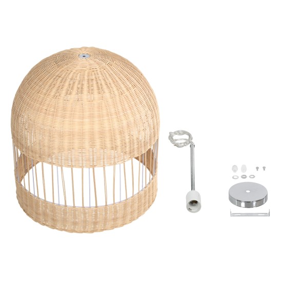 GLOBOSTAR® LUCIA 01726 Boho Κρεμαστό Φωτιστικό Οροφής με Ντουί 1 x E27 AC 220-240V IP20 - Μπεζ - Μ60 x Π60 x Y60cm GLOBOSTAR® LUCIA 01726 Boho Κρεμαστό Φωτιστικό Οροφής με Ντουί 1 x E27 AC 220-240V IP20 - Μπεζ - Μ60 x Π60 x Y60cm
