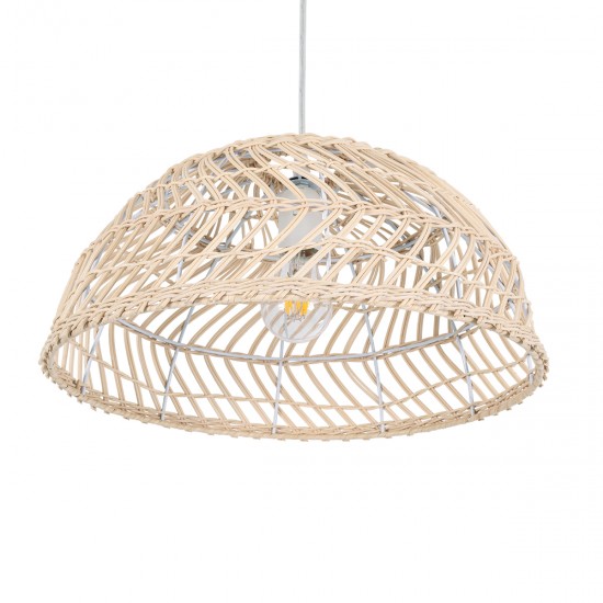 GLOBOSTAR® COMORES 01727 Boho Κρεμαστό Φωτιστικό Οροφής με Ντουί 1 x E27 AC 220-240V IP20 - Μπεζ - Μ40 x Π40 x Y20cm GLOBOSTAR® COMORES 01727 Boho Κρεμαστό Φωτιστικό Οροφής με Ντουί 1 x E27 AC 220-240V IP20 - Μπεζ - Μ40 x Π40 x Y20cm