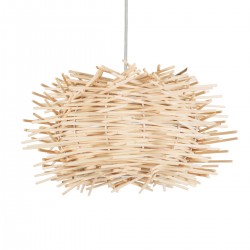 GLOBOSTAR® MINORCA 01729 Boho Κρεμαστό Φωτιστικό Οροφής με Ντουί 1 x E27 AC 220-240V IP20 - Μπεζ - Μ30 x Π30 x Υ18cm