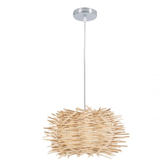 GLOBOSTAR® MINORCA 01729 Boho Κρεμαστό Φωτιστικό Οροφής με Ντουί 1 x E27 AC 220-240V IP20 - Μπεζ - Μ30 x Π30 x Υ18cm GLOBOSTAR® MINORCA 01729 Boho Κρεμαστό Φωτιστικό Οροφής με Ντουί 1 x E27 AC 220-240V IP20 - Μπεζ - Μ30 x Π30 x Υ18cm