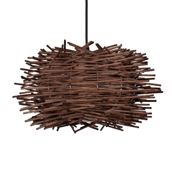 GLOBOSTAR® MINORCA 01732 Boho Κρεμαστό Φωτιστικό Οροφής με Ντουί 1 x E27 AC 220-240V IP20 - Καφέ - Μ30 x Π30 x Υ18cm GLOBOSTAR® MINORCA 01732 Boho Κρεμαστό Φωτιστικό Οροφής με Ντουί 1 x E27 AC 220-240V IP20 - Καφέ - Μ30 x Π30 x Υ18cm
