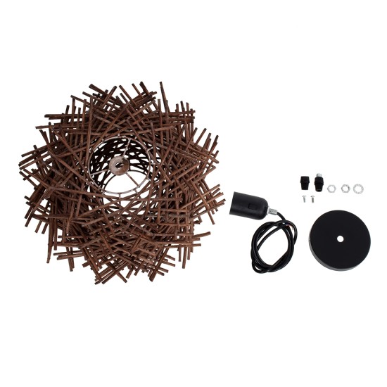 GLOBOSTAR® MINORCA 01732 Boho Κρεμαστό Φωτιστικό Οροφής με Ντουί 1 x E27 AC 220-240V IP20 - Καφέ - Μ30 x Π30 x Υ18cm GLOBOSTAR® MINORCA 01732 Boho Κρεμαστό Φωτιστικό Οροφής με Ντουί 1 x E27 AC 220-240V IP20 - Καφέ - Μ30 x Π30 x Υ18cm
