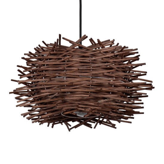 GLOBOSTAR® MINORCA 01732 Boho Κρεμαστό Φωτιστικό Οροφής με Ντουί 1 x E27 AC 220-240V IP20 - Καφέ - Μ30 x Π30 x Υ18cm GLOBOSTAR® MINORCA 01732 Boho Κρεμαστό Φωτιστικό Οροφής με Ντουί 1 x E27 AC 220-240V IP20 - Καφέ - Μ30 x Π30 x Υ18cm