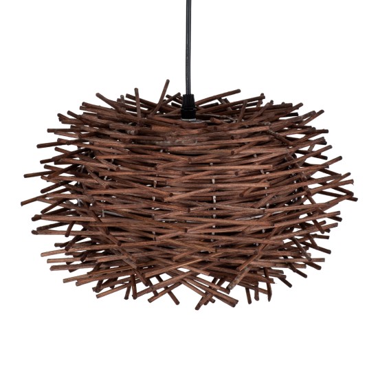 GLOBOSTAR® MINORCA 01732 Boho Κρεμαστό Φωτιστικό Οροφής με Ντουί 1 x E27 AC 220-240V IP20 - Καφέ - Μ30 x Π30 x Υ18cm GLOBOSTAR® MINORCA 01732 Boho Κρεμαστό Φωτιστικό Οροφής με Ντουί 1 x E27 AC 220-240V IP20 - Καφέ - Μ30 x Π30 x Υ18cm