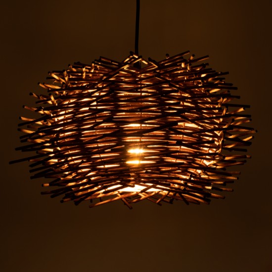 GLOBOSTAR® MINORCA 01733 Boho Κρεμαστό Φωτιστικό Οροφής με Ντουί 1 x E27 AC 220-240V IP20 - Καφέ - Μ35 x Π35 x Υ23cm GLOBOSTAR® MINORCA 01733 Boho Κρεμαστό Φωτιστικό Οροφής με Ντουί 1 x E27 AC 220-240V IP20 - Καφέ - Μ35 x Π35 x Υ23cm