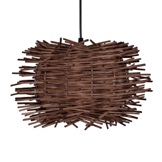 GLOBOSTAR® MINORCA 01733 Boho Κρεμαστό Φωτιστικό Οροφής με Ντουί 1 x E27 AC 220-240V IP20 - Καφέ - Μ35 x Π35 x Υ23cm GLOBOSTAR® MINORCA 01733 Boho Κρεμαστό Φωτιστικό Οροφής με Ντουί 1 x E27 AC 220-240V IP20 - Καφέ - Μ35 x Π35 x Υ23cm
