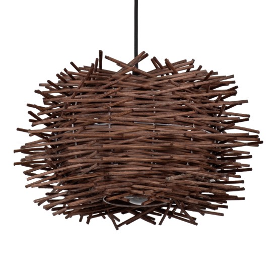 GLOBOSTAR® MINORCA 01733 Boho Κρεμαστό Φωτιστικό Οροφής με Ντουί 1 x E27 AC 220-240V IP20 - Καφέ - Μ35 x Π35 x Υ23cm GLOBOSTAR® MINORCA 01733 Boho Κρεμαστό Φωτιστικό Οροφής με Ντουί 1 x E27 AC 220-240V IP20 - Καφέ - Μ35 x Π35 x Υ23cm