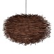 GLOBOSTAR® MINORCA 01734 Boho Κρεμαστό Φωτιστικό Οροφής με Ντουί 1 x E27 AC 220-240V IP20 - Καφέ - Μ60 x Π60 x Y35cm