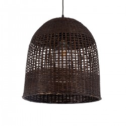GLOBOSTAR® BORA-BORA 01736 Boho Κρεμαστό Φωτιστικό Οροφής με Ντουί 1 x E27 AC 220-240V IP20 - Καφέ - Μ42 x Π42 x Y44cm