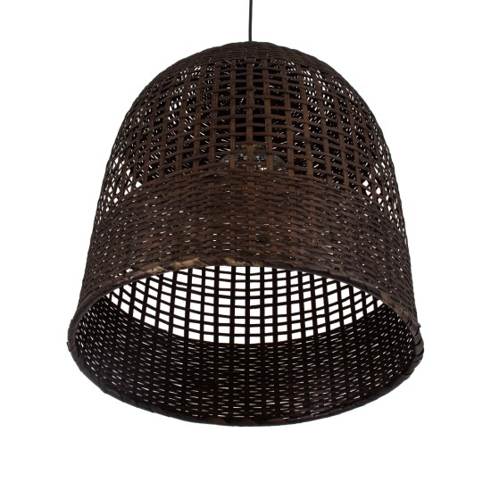GLOBOSTAR® BORA-BORA 01736 Boho Κρεμαστό Φωτιστικό Οροφής με Ντουί 1 x E27 AC 220-240V IP20 - Καφέ - Μ42 x Π42 x Y44cm