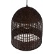 GLOBOSTAR® BORA-BORA 01736 Boho Κρεμαστό Φωτιστικό Οροφής με Ντουί 1 x E27 AC 220-240V IP20 - Καφέ - Μ42 x Π42 x Y44cm