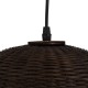 GLOBOSTAR® BORA-BORA 01736 Boho Κρεμαστό Φωτιστικό Οροφής με Ντουί 1 x E27 AC 220-240V IP20 - Καφέ - Μ42 x Π42 x Y44cm