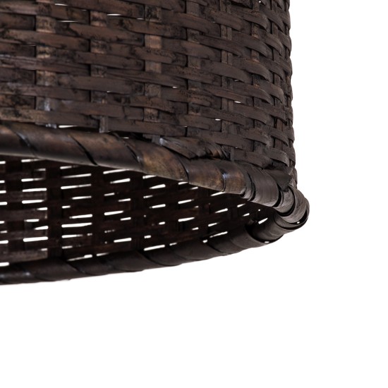 GLOBOSTAR® BORA-BORA 01736 Boho Κρεμαστό Φωτιστικό Οροφής με Ντουί 1 x E27 AC 220-240V IP20 - Καφέ - Μ42 x Π42 x Y44cm