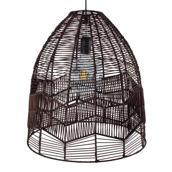 GLOBOSTAR® ALOHA 01752 Boho Κρεμαστό Φωτιστικό Οροφής με Ντουί 1 x E27 AC 220-240V IP20 - Καφέ - Μ45 x Π45 x Υ48cm GLOBOSTAR® ALOHA 01752 Boho Κρεμαστό Φωτιστικό Οροφής με Ντουί 1 x E27 AC 220-240V IP20 - Καφέ - Μ45 x Π45 x Υ48cm