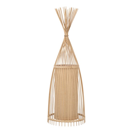 GLOBOSTAR® AZORES 01753 Boho Επιδαπέδιο Φωτιστικό με Ντουί 1 x E27 AC 220-240V IP20 - Μπεζ - Μ30 x Π30 x Υ90cm