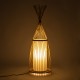 GLOBOSTAR® AZORES 01753 Boho Επιδαπέδιο Φωτιστικό με Ντουί 1 x E27 AC 220-240V IP20 - Μπεζ - Μ30 x Π30 x Υ90cm