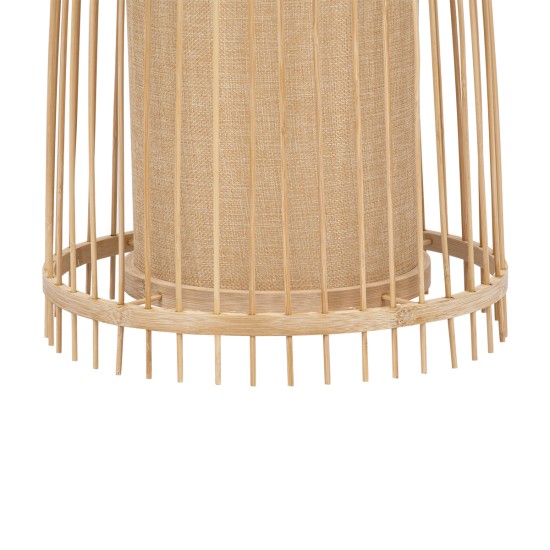 GLOBOSTAR® AZORES 01753 Boho Επιδαπέδιο Φωτιστικό με Ντουί 1 x E27 AC 220-240V IP20 - Μπεζ - Μ30 x Π30 x Υ90cm
