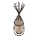 GLOBOSTAR® AZORES 01754 Boho Επιδαπέδιο Φωτιστικό με Ντουί 1 x E27 AC 220-240V IP20 - Καφέ & Μπεζ - Μ30 x Π30 x Υ90cm