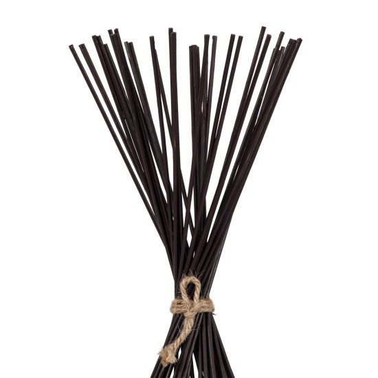 GLOBOSTAR® AZORES 01754 Boho Επιδαπέδιο Φωτιστικό με Ντουί 1 x E27 AC 220-240V IP20 - Καφέ & Μπεζ - Μ30 x Π30 x Υ90cm