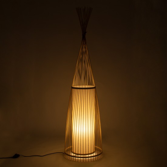 GLOBOSTAR® AZORES 01755 Boho Επιδαπέδιο Φωτιστικό με Ντουί 1 x E27 AC 220-240V IP20 - Μπεζ - Μ40 x Π40 x Υ150cm