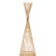 GLOBOSTAR® AZORES 01755 Boho Επιδαπέδιο Φωτιστικό με Ντουί 1 x E27 AC 220-240V IP20 - Μπεζ - Μ40 x Π40 x Υ150cm